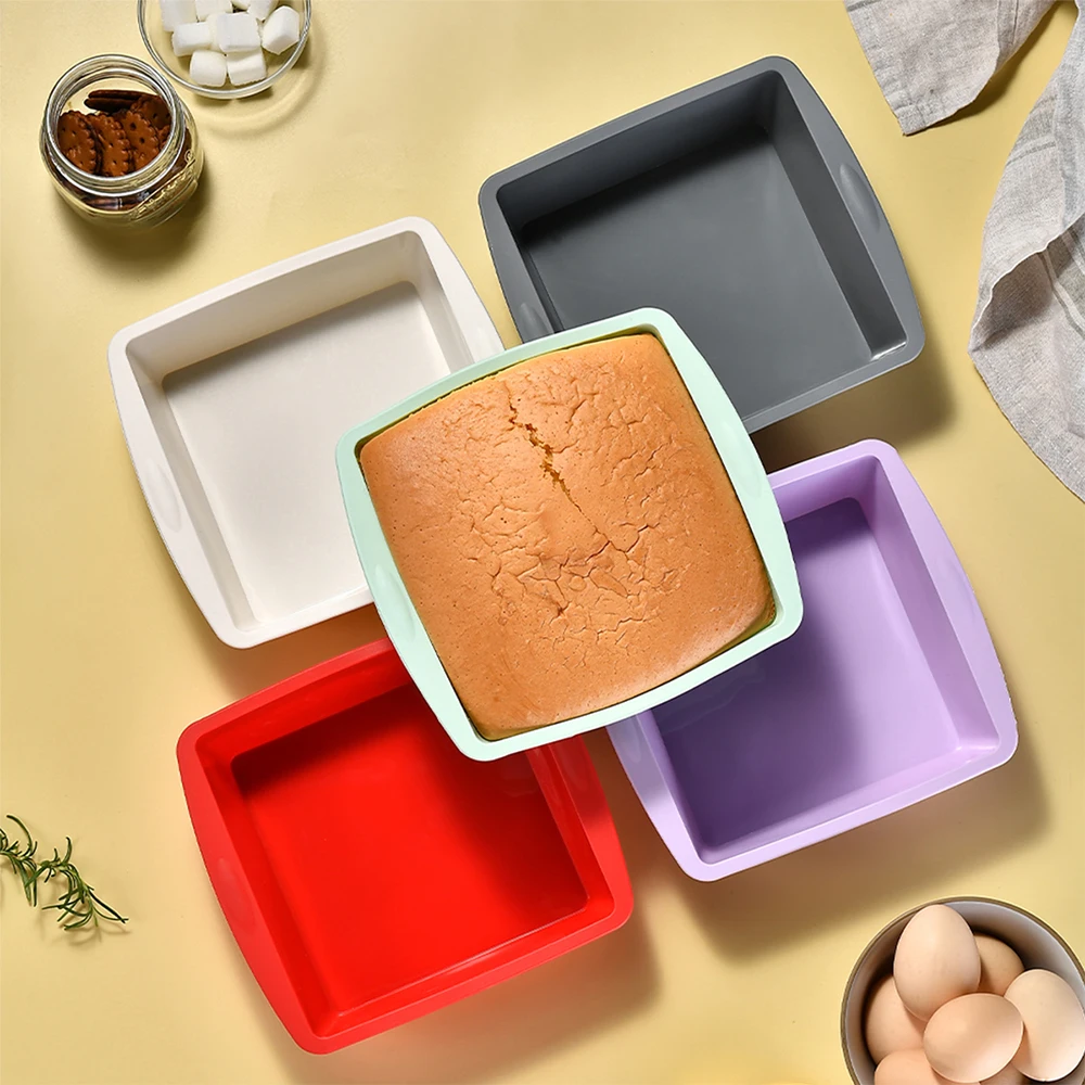 Kitchen Baking Store - 1/4Pcs Silicone Square Cake Mold Easy