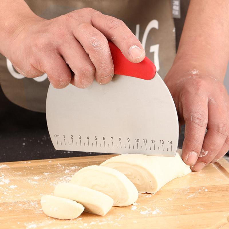 Bench Scraper Dough - Stainless Steel Pastry Cutter Bread Pizza