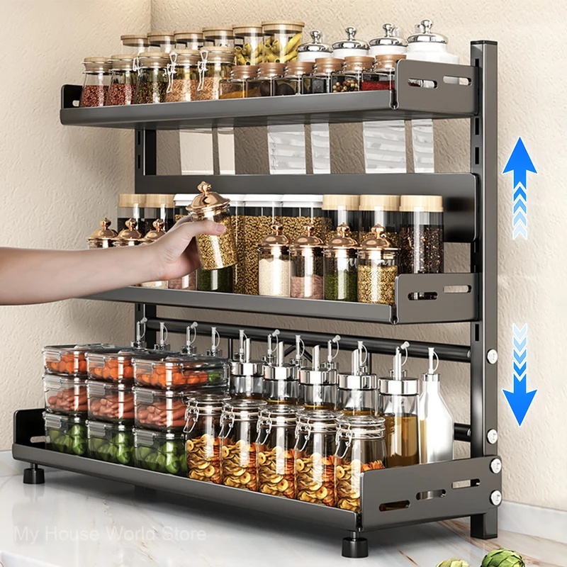 Kitchen Baking Storage - 3 Tier Spice Storage Rack for