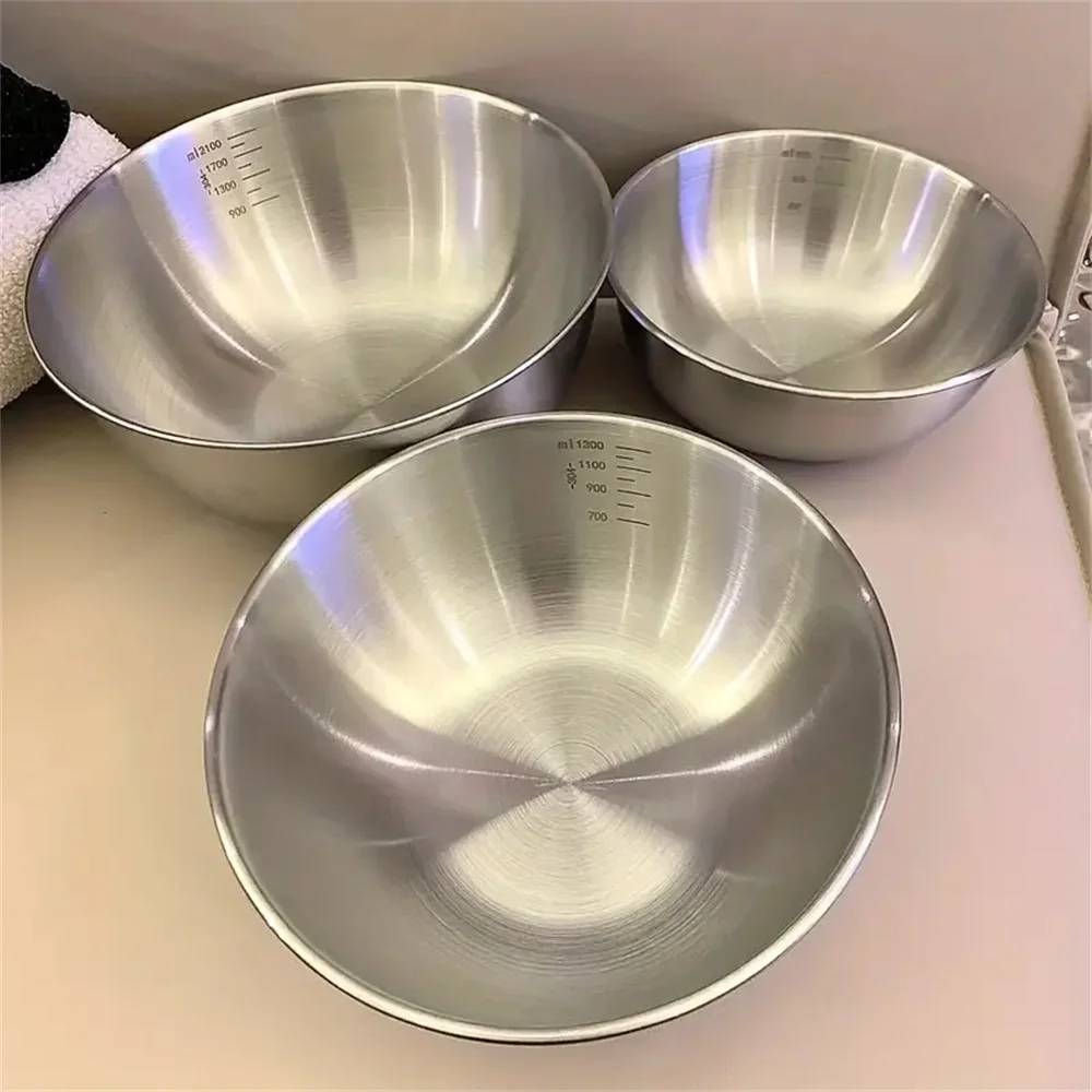 Kitchen Baking Storage - 1-3 Stainless Steel Bowl Set With