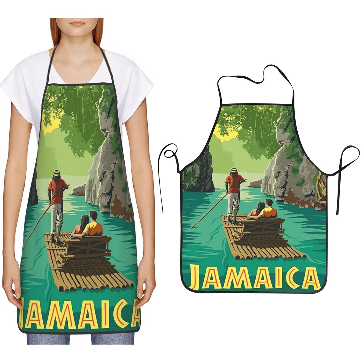 Kitchen Baking Island - JAMAICA Vintage Caribbean Island Travel Advertising