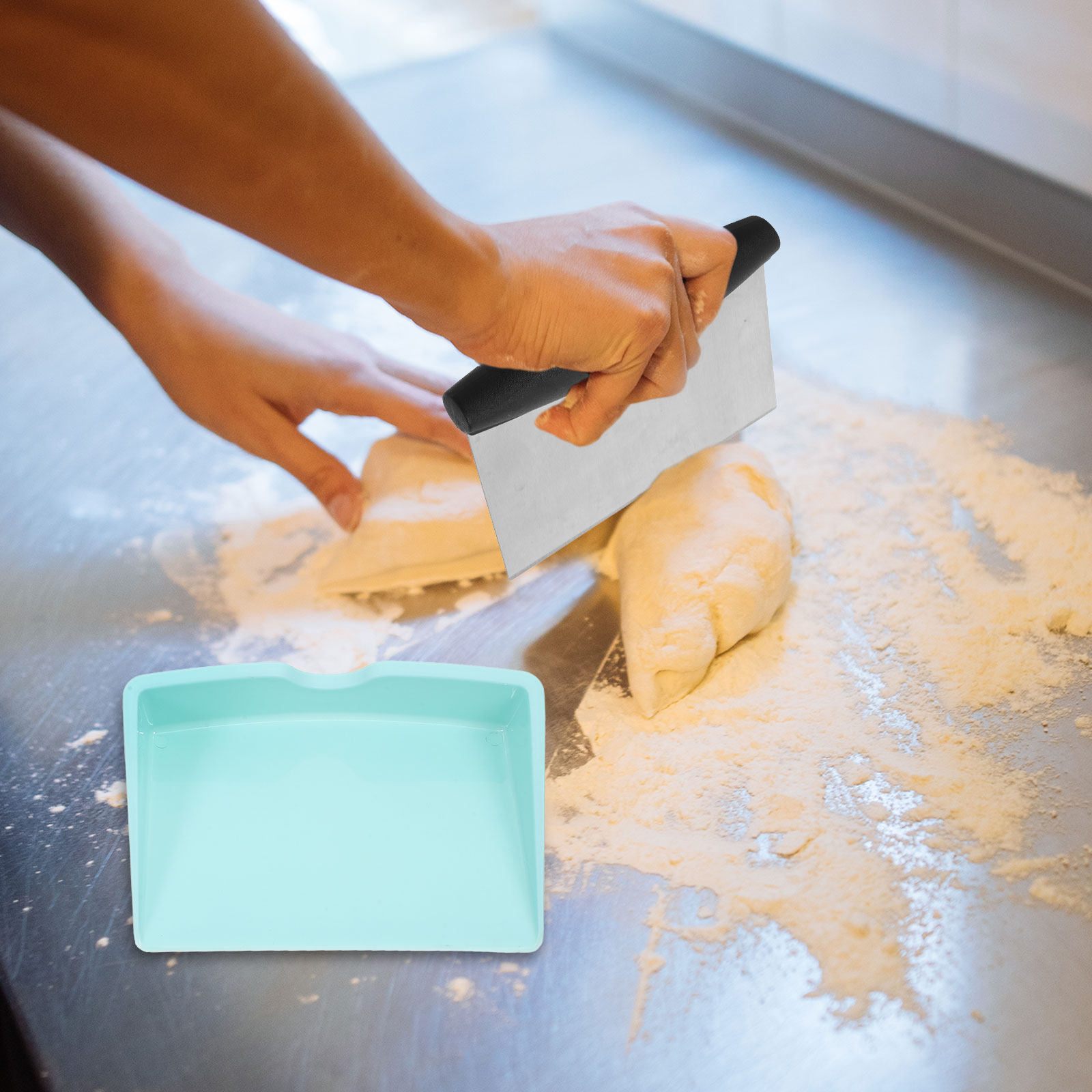 1Set Wear Resistant Dough Cutt - Bench Scraper Dough ulasan dan harga