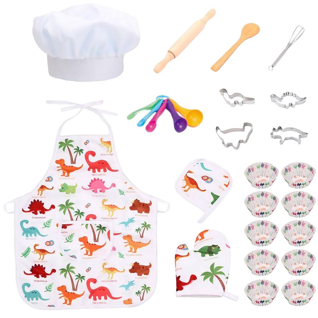 25x Roleplay Kids Chef Costume - Kitchen Kids Baking Set ulasan dan harga