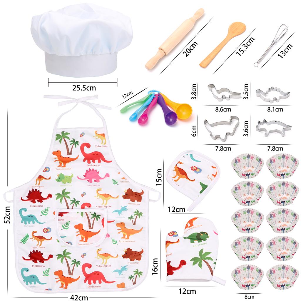 25x Roleplay Kids Chef Costume - Kitchen Kids Baking Set ulasan dan harga