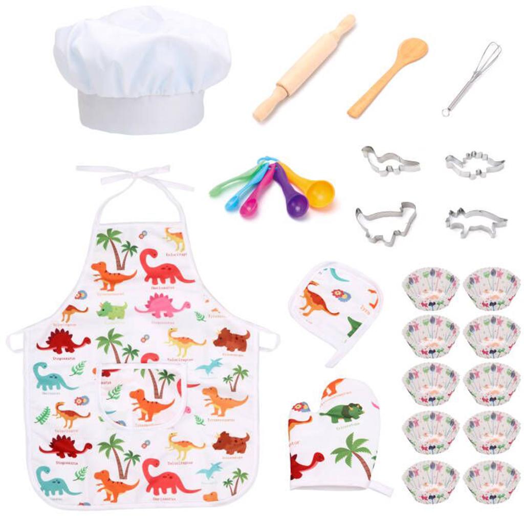 25x Roleplay Kids Chef Costume - Kitchen Kids Baking Set ulasan dan harga