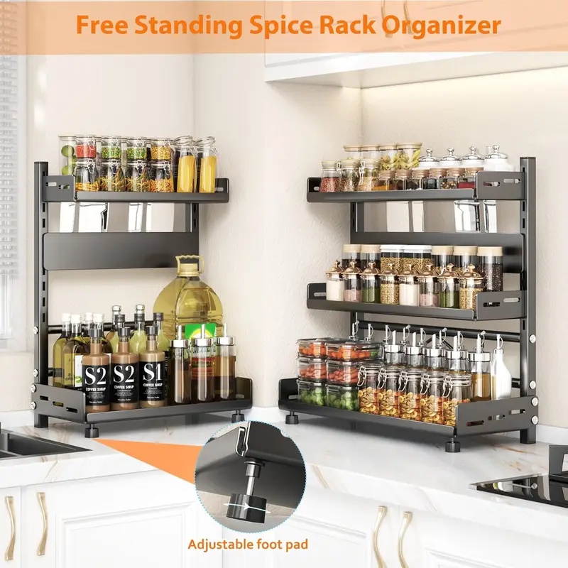 3 Tier Spice Storage Rack for  - Kitchen Baking Storage ulasan dan harga