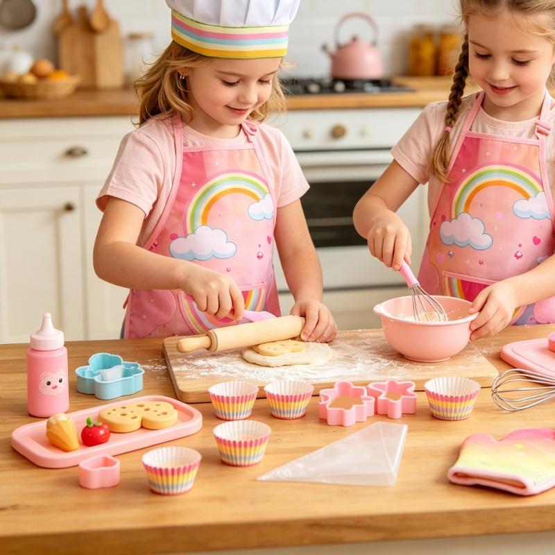 Kids Baking Apron Set With Glo - Kitchen Kids Baking Set ulasan dan harga
