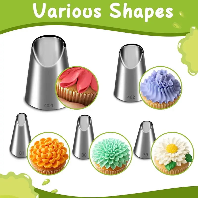 5PCS Stainless Steel Piping No - Kitchen Baking Store ulasan dan harga