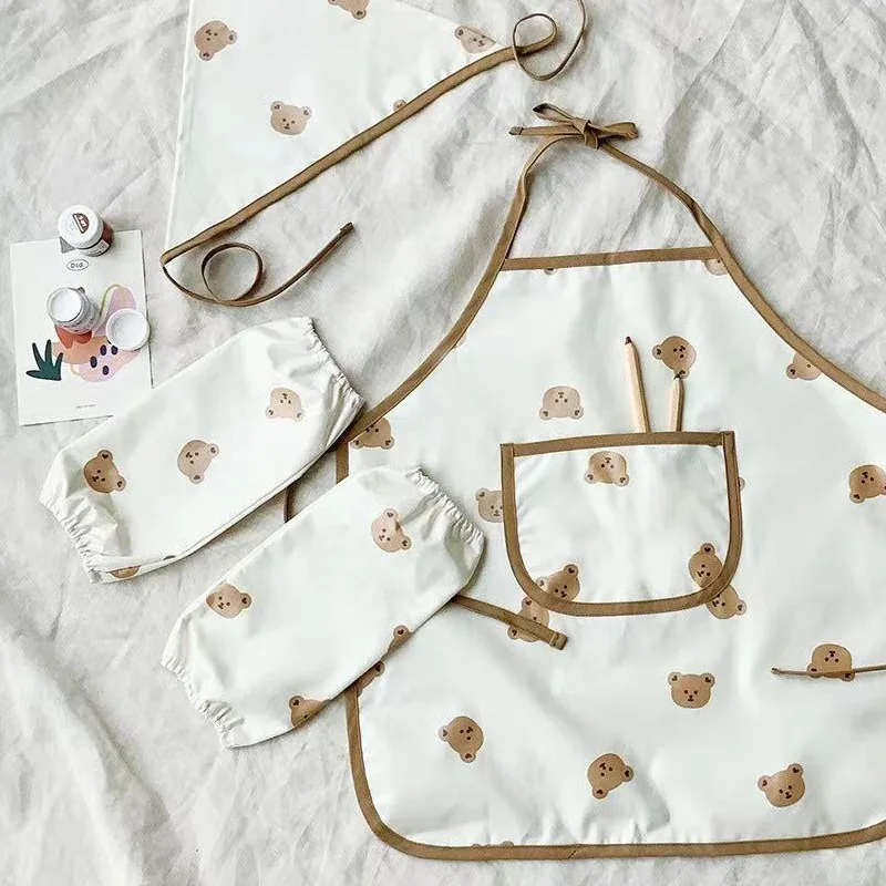 Cute Cartoon Children Apron Sl - Kitchen Kids Baking Set ulasan dan harga
