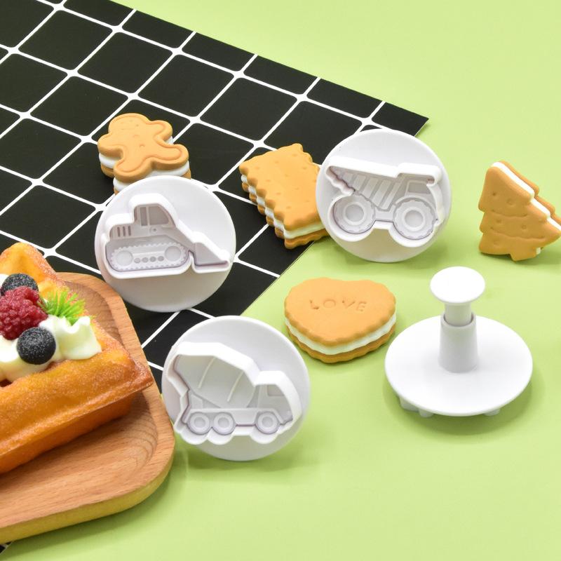 3D Vehicle Cookie Cutter 4pcs  - Kitchen Kids Baking Set ulasan dan harga