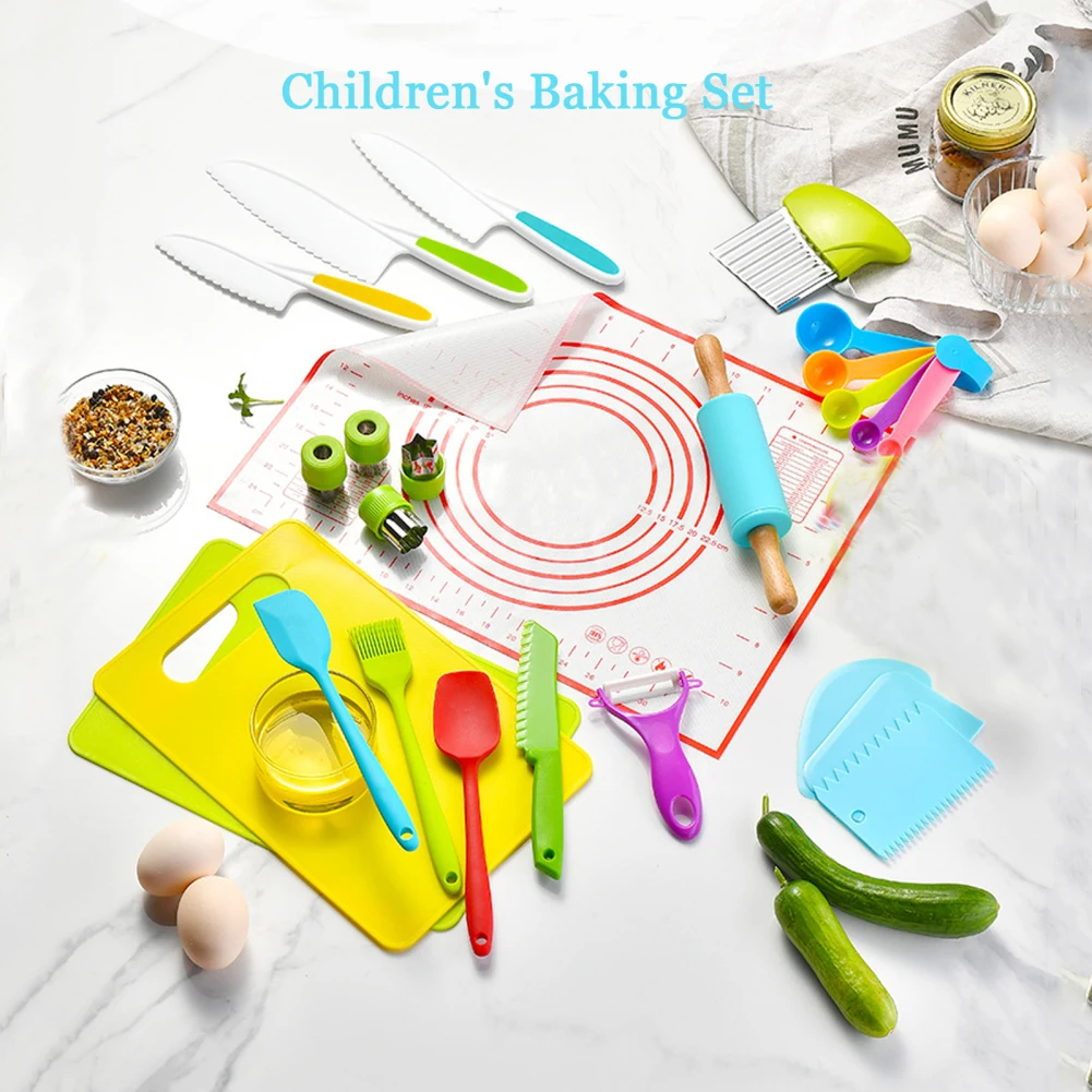 15 Pcs Kids Kitchen Tools Cutt - Kitchen Kids Baking Set ulasan dan harga