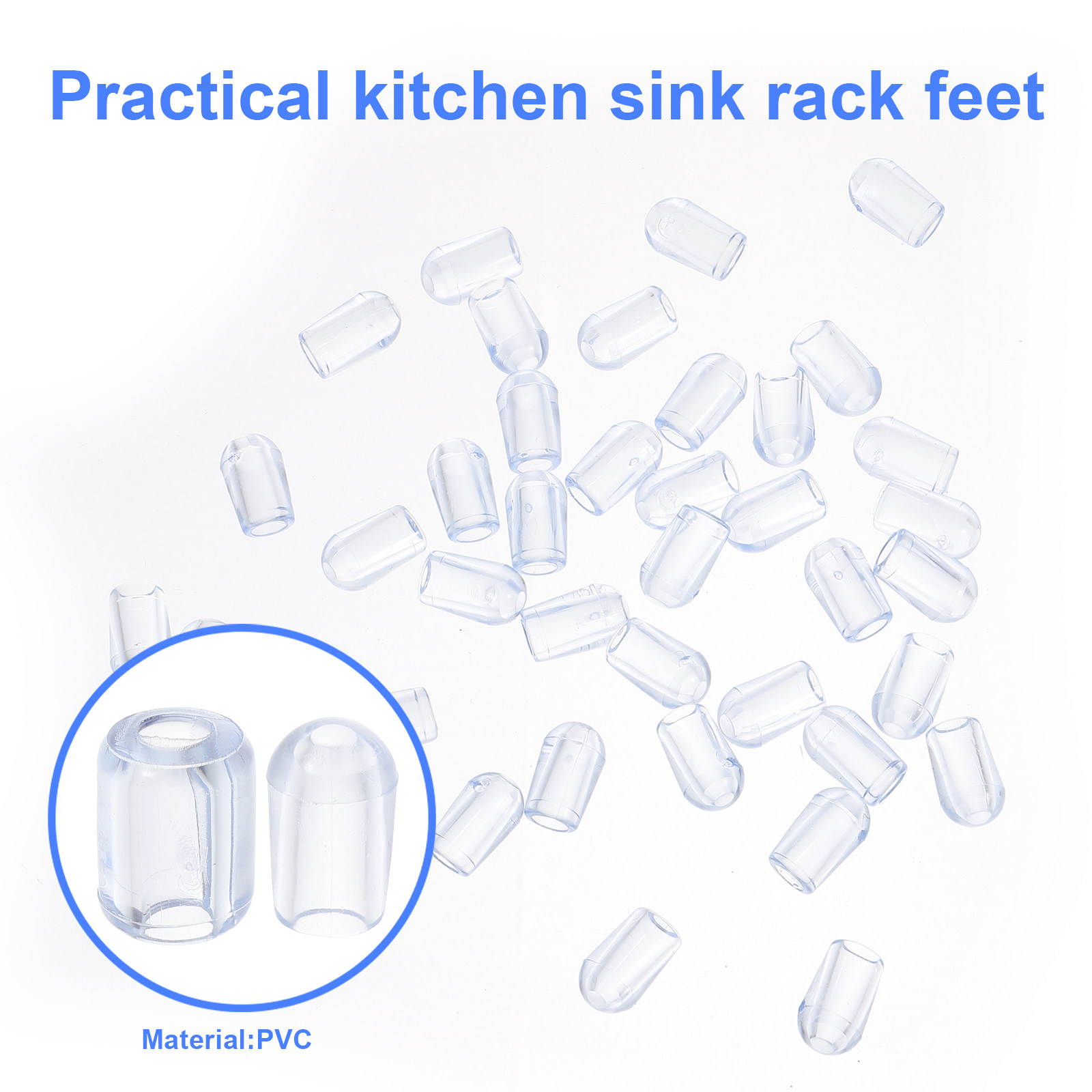 80Pcs Kitchen Sink Grid Feet P - Kitchen Baking Storage ulasan dan harga