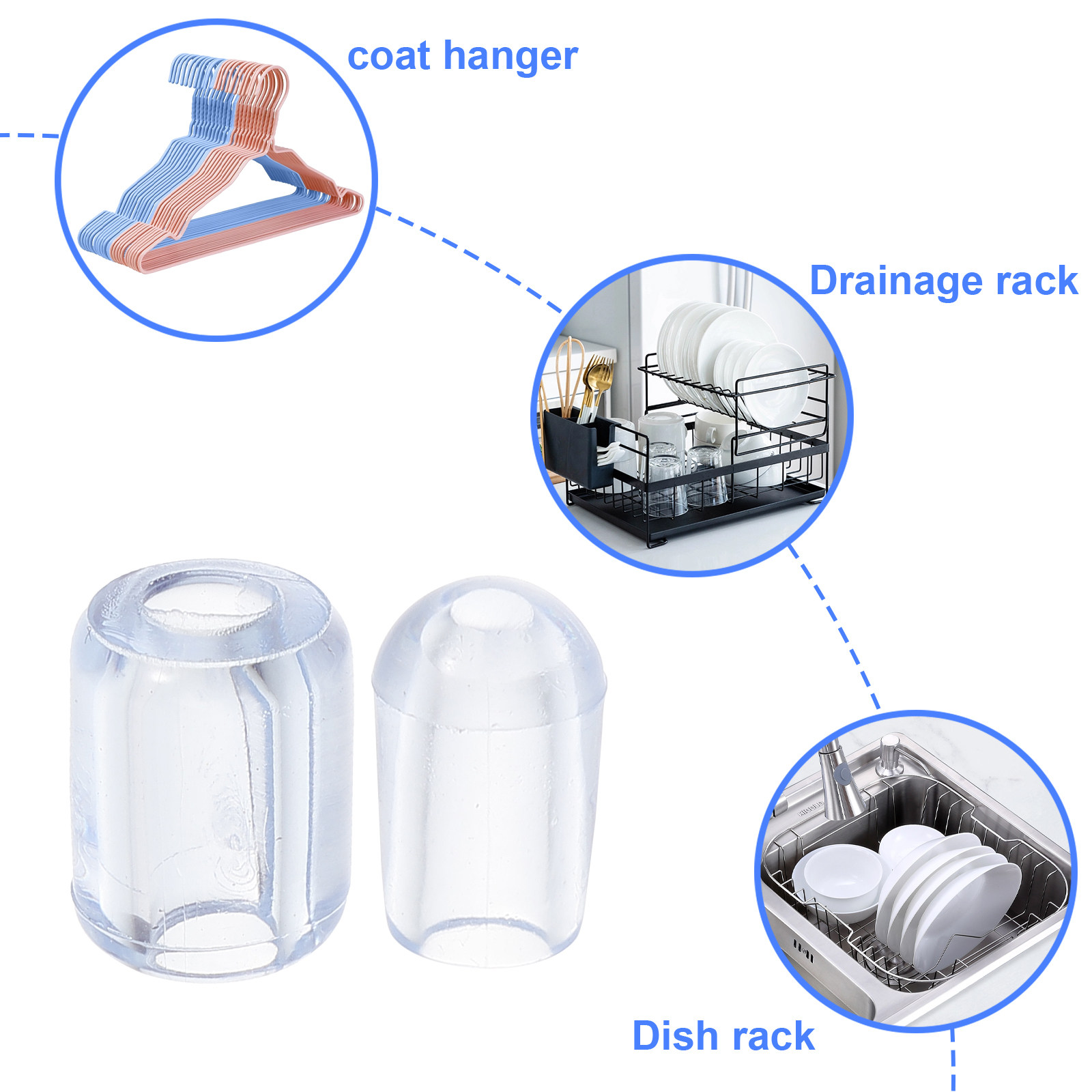 80Pcs Kitchen Sink Grid Feet P - Kitchen Baking Storage ulasan dan harga
