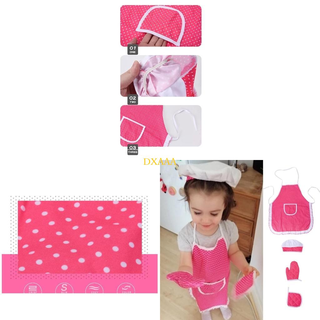 DXAA Child Cooking Apron Chef' - Kitchen Kids Baking Set ulasan dan harga