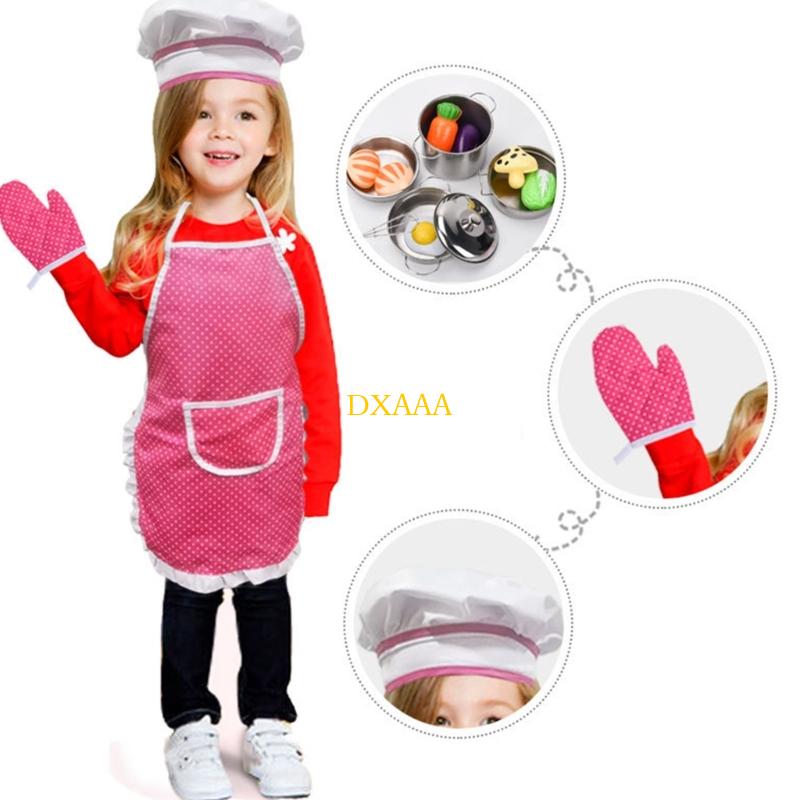DXAA Child Cooking Apron Chef' - Kitchen Kids Baking Set ulasan dan harga