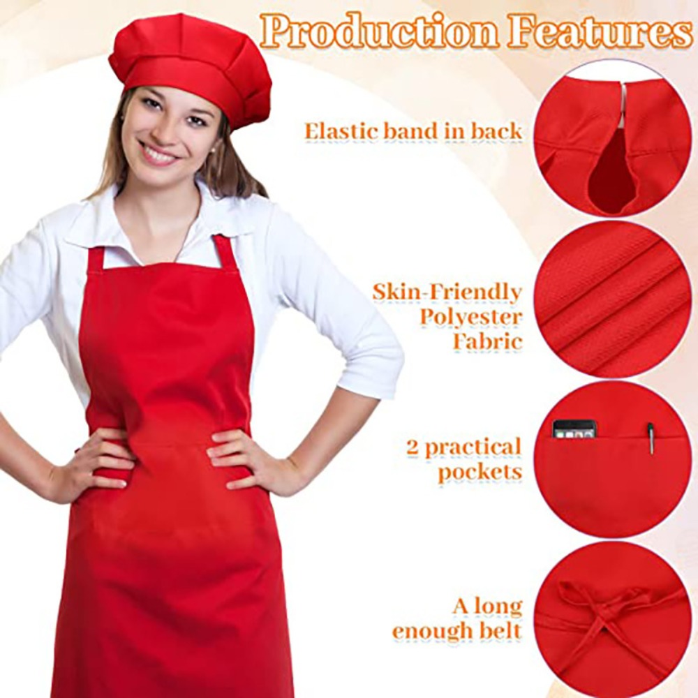 Children Chef Apron Front Pock - Kitchen Kids Baking Set ulasan dan harga