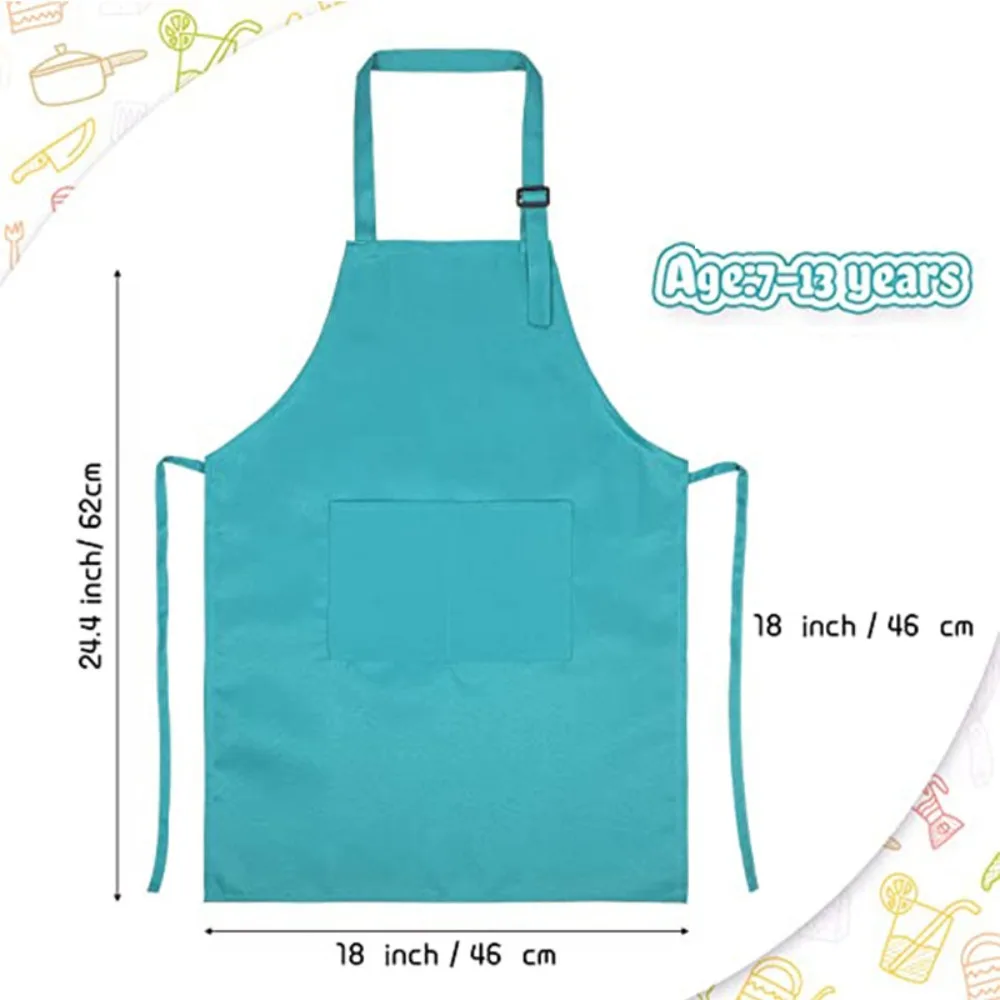 Children Chef Apron Front Pock - Kitchen Kids Baking Set ulasan dan harga