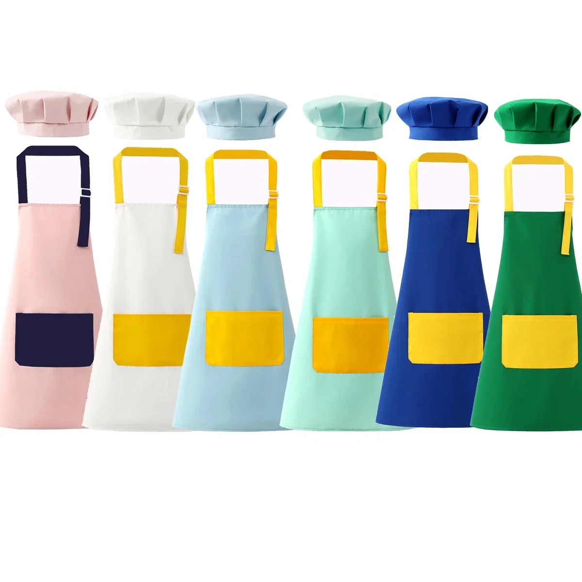 Kids Apron and Chef Hat Set Ad - Kitchen Kids Baking Set ulasan dan harga