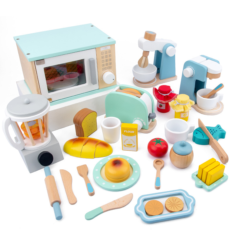 Wooden Pretend Kitchen Playset - Kitchen Kids Baking Set ulasan dan harga