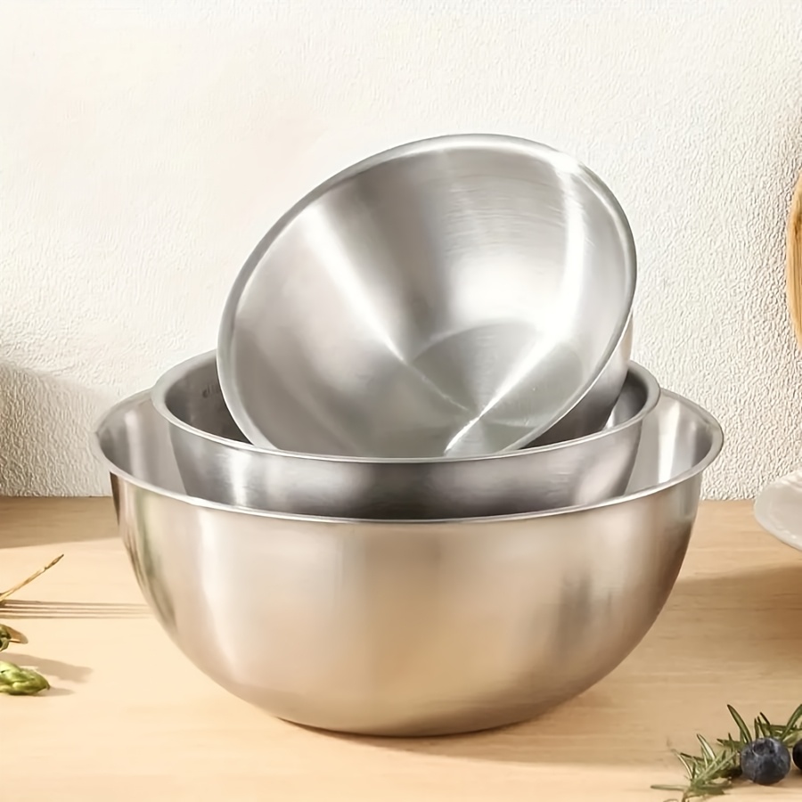 3pcs Stainless Steel Salad Bow - Kitchen Baking Store ulasan dan harga