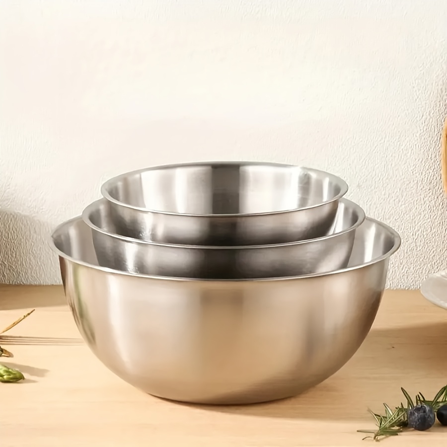 3pcs Stainless Steel Salad Bow - Kitchen Baking Store ulasan dan harga