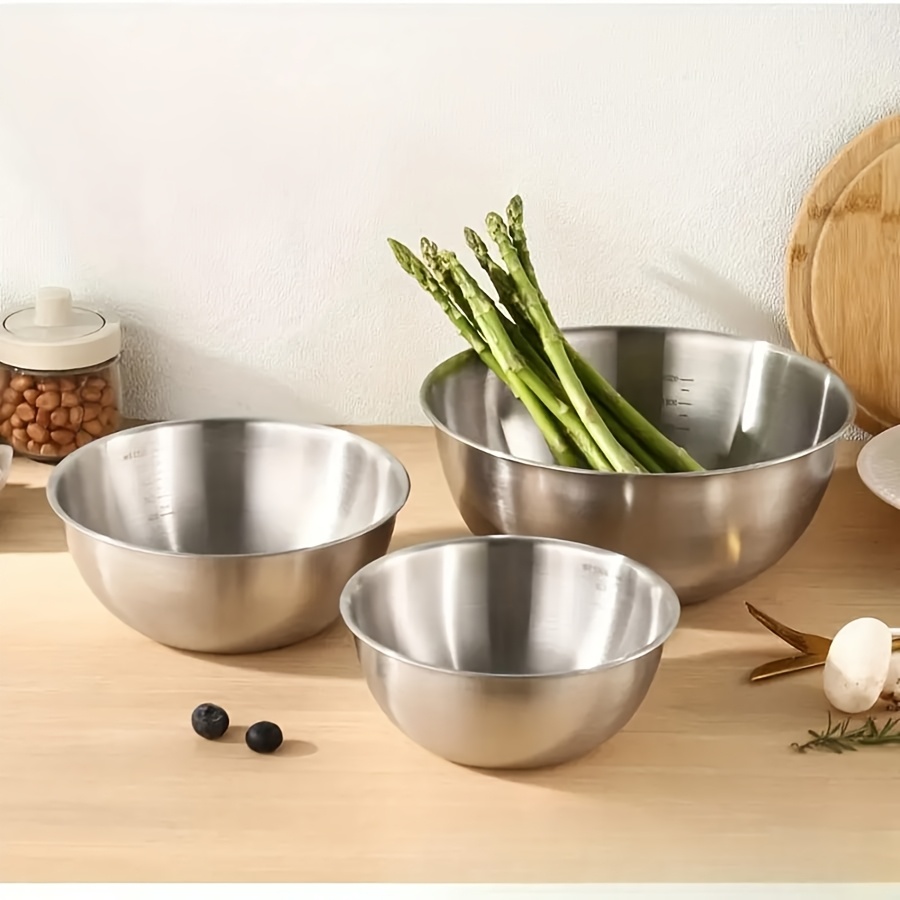 3pcs Stainless Steel Salad Bow - Kitchen Baking Store ulasan dan harga
