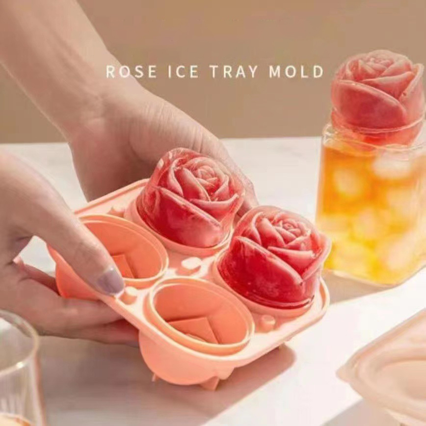 3d rose silicone ice molds 4-h - Kitchen Baking Storage ulasan dan harga
