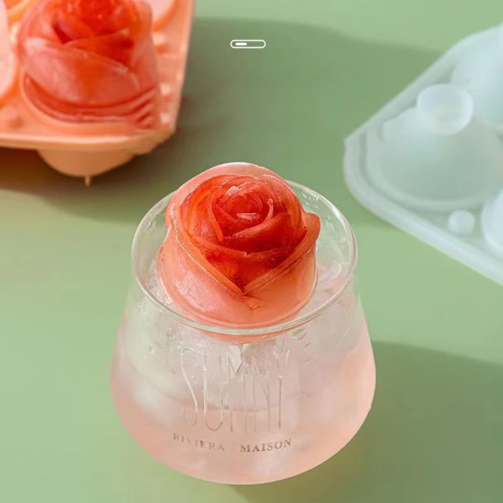 3d rose silicone ice molds 4-h - Kitchen Baking Storage ulasan dan harga