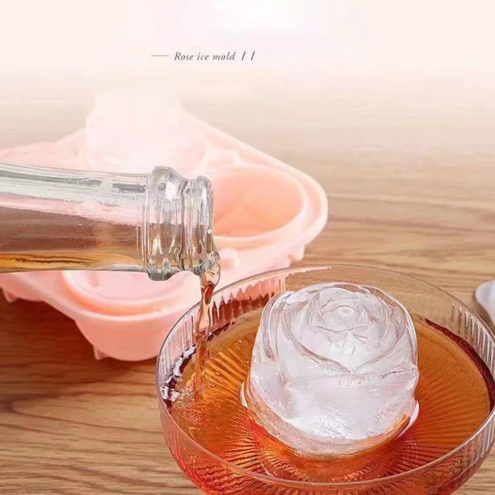 3d rose silicone ice molds 4-h - Kitchen Baking Storage ulasan dan harga