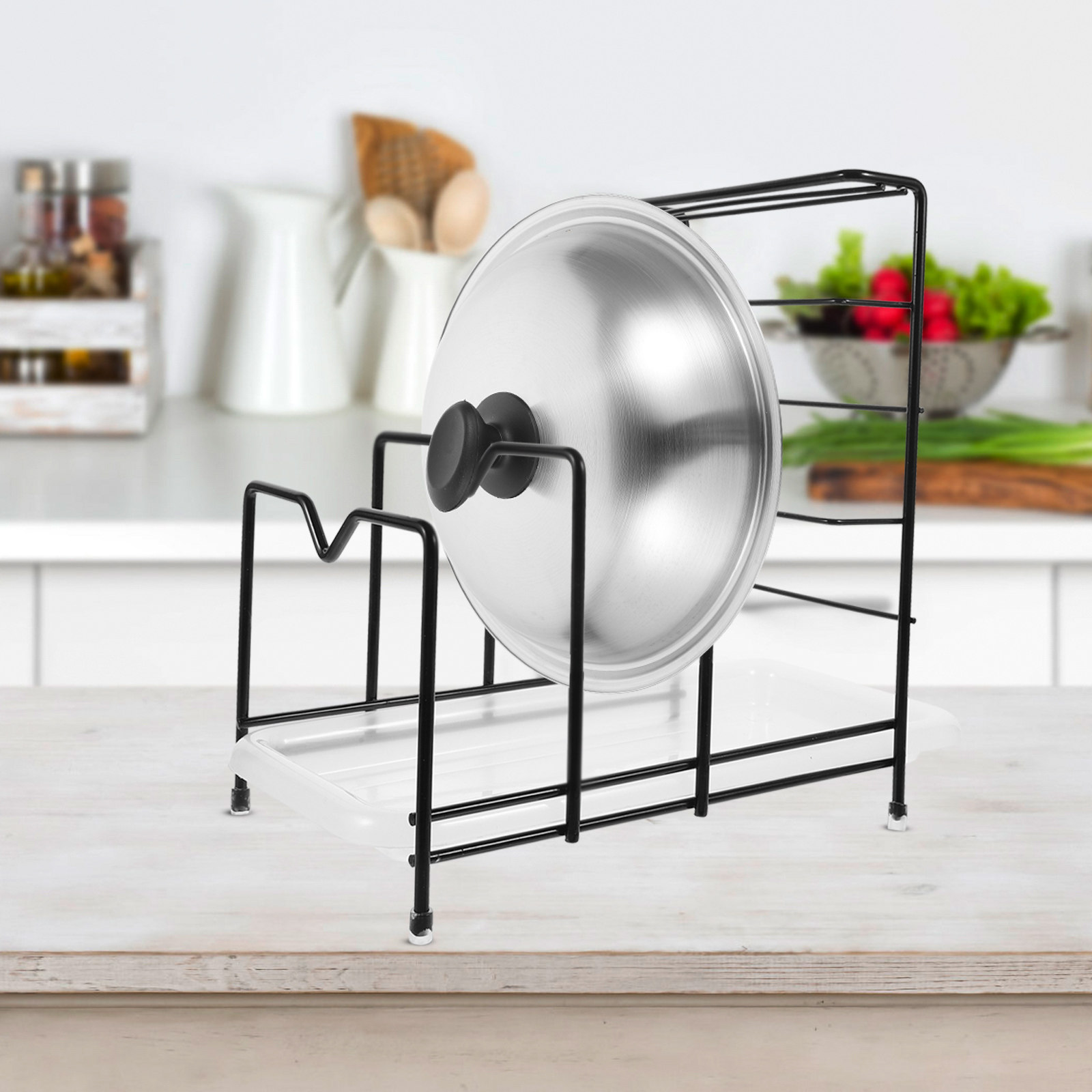 Lid Organizer for Pot Lids Cut - Kitchen Cabinet Baking Organizer ulasan dan harga